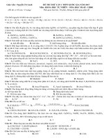 DE THI THU DAI HOC MON HOA 2017 SO 1 NGUYEN TRI LANH 