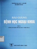Bài giảng bệnh học ngoại khoa tập 1