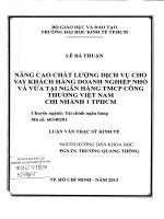 Nâng cao chất lượng dịch vụ cho vay khách hàng doanh nghiệp nhỏ và vừa tại ngân hàng TMCP công thương việt nam chi nhánh 1 TPHCM 