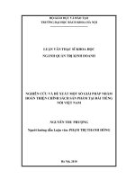 nghiên cứu và đề xuất một số giải pháp nhằm hoàn thiện chính sách sản phẩm tại đài tiếng nói việt nam 
