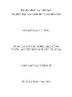 Nâng cao giá trị thương hiệu công ty cổ phần viễn thông FPT (FPT telecom)