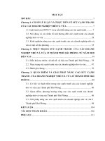 LUẬN VĂN KINH TẾ ĐỘC QUYỀN: Cạnh Tranh Của Doanh Nghiệp Nhỏ Và Vừa Ở Thành Phố Hải Phòng Trong Điều Kiện Hội Nhập Quốc Tế