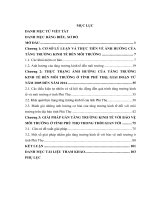 LUẬN VĂN KINH TẾ ĐỘC QUYỀN: ẢNH HƯỞNG CỦA TĂNG TRƯỞNG KINH TẾ ĐẾN MÔI TRƯỜNG Ở TỈNH PHÚ THỌ HIỆN NAY