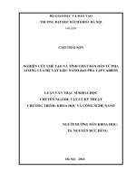 nghiên cứu chế tạo và tính chất bán dẫn từ pha loãng của hệ vật liệu nano zno pha tạp carbon 