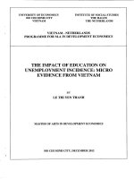 The impact of education on unemployment incidence micro evidence from vietnam 