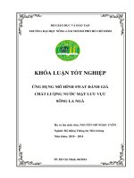 ỨNG DỤNG MÔ HÌNH SWAT ĐÁNH GIÁ CHẤT LƢỢNG NƢỚC MẶT LƢU VỰC SÔNG LA NGÀ