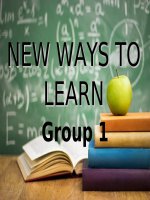 New ways to learn group 1 again