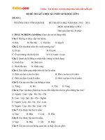 Bộ đề thi giữa học kì 2 môn Sinh học lớp 6