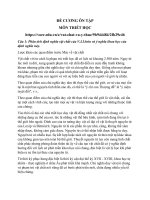 ĐỀ CƯƠNG ÔN TẬP Triết Học tự soạn