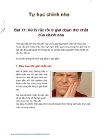 Tự học chỉnh nha bài 17 xử lý tình huống rắc rối ở giai đoạn 1 của chỉnh nha