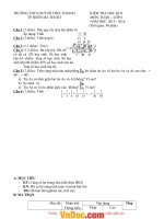 Đề thi học kì II môn vật lý lớp 6 trường THCS Huỳnh Thúc Kháng