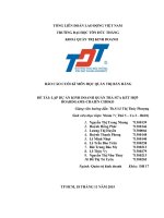 QUẢN TRỊ KINH DOANH LẬP DỰ ÁN KINH DOANH QUÁN TRÀ SỮA