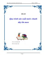 Đồ án quy trình sản xuất nước chanh dây lên men