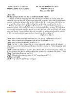 Đề thi giữa học kì 2 môn Ngữ văn lớp 6 trường THCS Tam Cường, Hải Phòng năm 2016  2017 