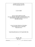 Quản lý hoạt động dạy học ở trường tiểu học nguyễn thị minh khai, quận lê chân, thành phố hải phòng đáp ứng yêu cầu đổi mới giáo dục 