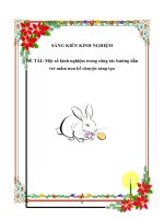 SÁNG KIẾN KINH NGHIỆM MẦM NON MỘT SỐ KINH NGHIỆM TRONG CÔNG TÁC BỒI  DƯỠNG TRẺ KỂ CHUYỆN SÁNG TẠO