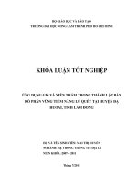 ỨNG DỤNG GIS VÀ VIỄN THÁM TRONG THÀNH LẬP BẢN ĐỒ PHÂN VÙNG TIỀM NĂNG LŨ QUÉT TẠI HUYỆN ĐẠ HUOAI, TỈNH LÂM ĐỒNG