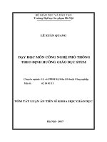 Dạy học môn công nghệ phổ thông theo định hướng giáo dục STEM (tt)