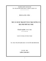 Nhu cầu được trợ giúp tâm lý học đường của học sinh THPT bắc ninh 