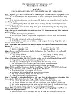 trắc nghiệm Lịch Sử Việt Nam lớp 12