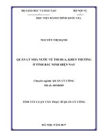 Quản lý nhà nước về thi đua, khen thưởng ở tỉnh Bắc Ninh hiện nay (TT LV thạc sĩ)