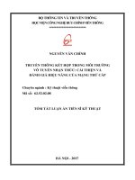 Về truyền thông kết hợp trong môi trường vô tuyến nhận thức cải thiện và đánh giá hiệu năng mạng thứ cấp (tt) 