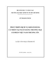 Phát triển dịch vụ khách hàng tại ngân hàng thương mại cổ phần việt nam thương tín 