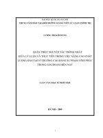 Quán triệt nguyên tắc thống nhất giữa lý luận và thực tiễn trong việc nâng cao chất lượng đào tạo ở trường cao đẳng sư phạm vĩnh phúc trong giai đoạn hiện nay 