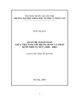 Quan hệ ngoại giao giữa việt nam với trung quốc và pháp dưới thời tự đức (1848 1883) 