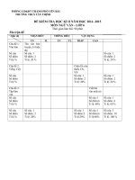 Đề thi học kì II môn Ngữ văn lớp 6 trường THCS Tân Thịnh