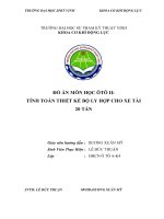 Đồ án tính toán thiết kế bộ ly hợp cho xe tải 20 tấn 