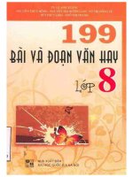 199 bài và đoạn văn hay lớp 8 phần 1 