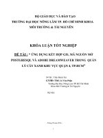 ỨNG DỤNG KẾT HỢP GIS, MÃ NGUỒN MỞ POSTGRESQL VÀ ADOBE DREAMWEAVER TRONG QUẢN LÝ CÂY XANH KHU VỰC QUẬN 4, TP.HCM