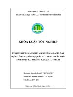 ỨNG DỤNG PHẦN MỀM GIS MÃ NGUỒN MỞ gvSIG XÂY DỰNG CÔNG CỤ HỖ TRỢ QUẢN LÝ THU GOM RÁC THẢI SINH HOẠT TẠI PHƢỜNG 8, QUẬN 11, TP.HCM