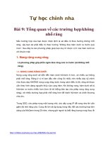 Tự học chỉnh nha bài 9 tổng quan về các trường hợp không nhổ răng