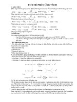BÒI DƯỠNG HSG HÓA CƠ CHẾ PHẢN ỨNG TÁCH