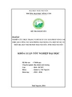 Nghiên cứu thực trạng và đề xuất các giải pháp nâng cao hiệu quả công tác giải phóng mặt bằng của một số dự án trên địa bàn thành phố Thái Nguyên - tỉnh Thái Nguyên