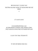 Các giải pháp nâng cao sự thỏa mãn của nhân viên trong công việc tại ngân hàng TMCP kỹ nghệ việt nam