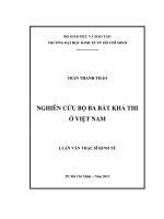 Nghiên cứu bộ ba bất khả thi ở việt nam 