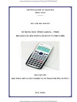 Bí kiếp giải bài toán lãi suất truy hồi bằng máy tính casio (luyện thi tốt nghiệp và đại học)