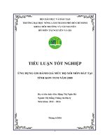 ỨNG DỤNG GIS ĐÁNH GIÁ MỨC ĐỘ XÓI MÒN ĐẤT TẠI TỈNH KON TUM NĂM 2005