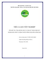 ỨNG DỤNG GIS VÀ THUẬT TOÁN NỘI SUY ĐÁNH GIÁ CHẤT LƢỢNG NƢỚC SÔNG SÀI GÒN NĂM 2010