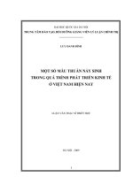 Một số mâu thuẫn nảy sinh trong quá trình phát triển kinh tế ở việt nam hiện nay 