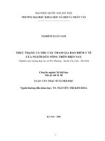 Thực trang và nhu cầu tham gia bảo hiểm y tế của người dân nông thôn hiện nay 