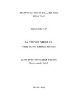 Lý thuyết nhóm và ứng dụng trong số học