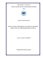 Nâng cao chất lượng dịch vụ tại công ty việt khoa trong lĩnh vực thiết bị khoa học kỹ thuật 
