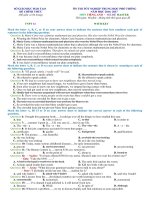 đề ôn thi tốt nghiệp tiếng anh