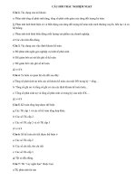 Câu hỏi trắc nghiệm nguyên lý kế toán