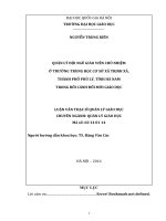 Quản lý đội ngũ giáo viên chủ nhiệm ở trường trung học cơ sở xã trịnh xá  thành phố phủ lý  tỉnh hà nam trong bối cảnh đổi mới giáo dục 