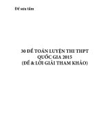 30 đề luyện thi tốt nghiệp trung học phổ thông
